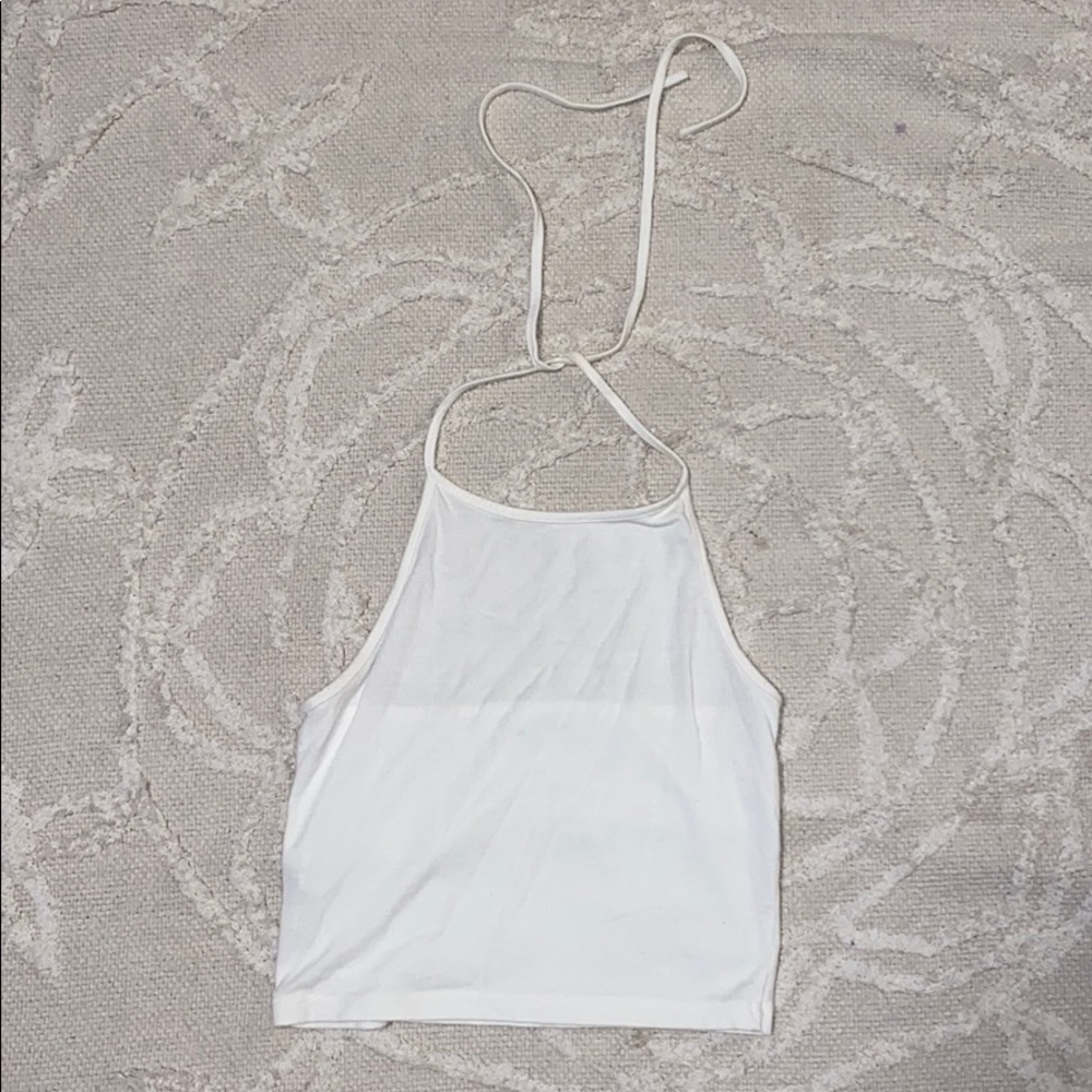 White halter top